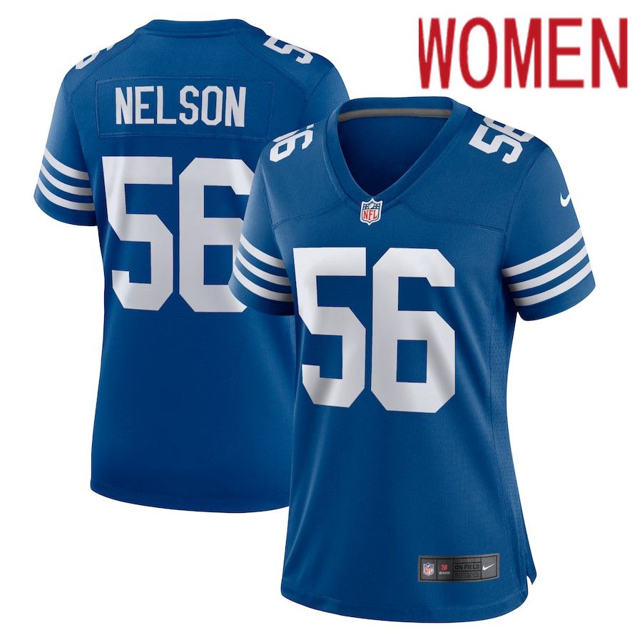 Women Indianapolis Colts #56 Quenton Nelson Nike Royal Alternate Game NFL Jersey